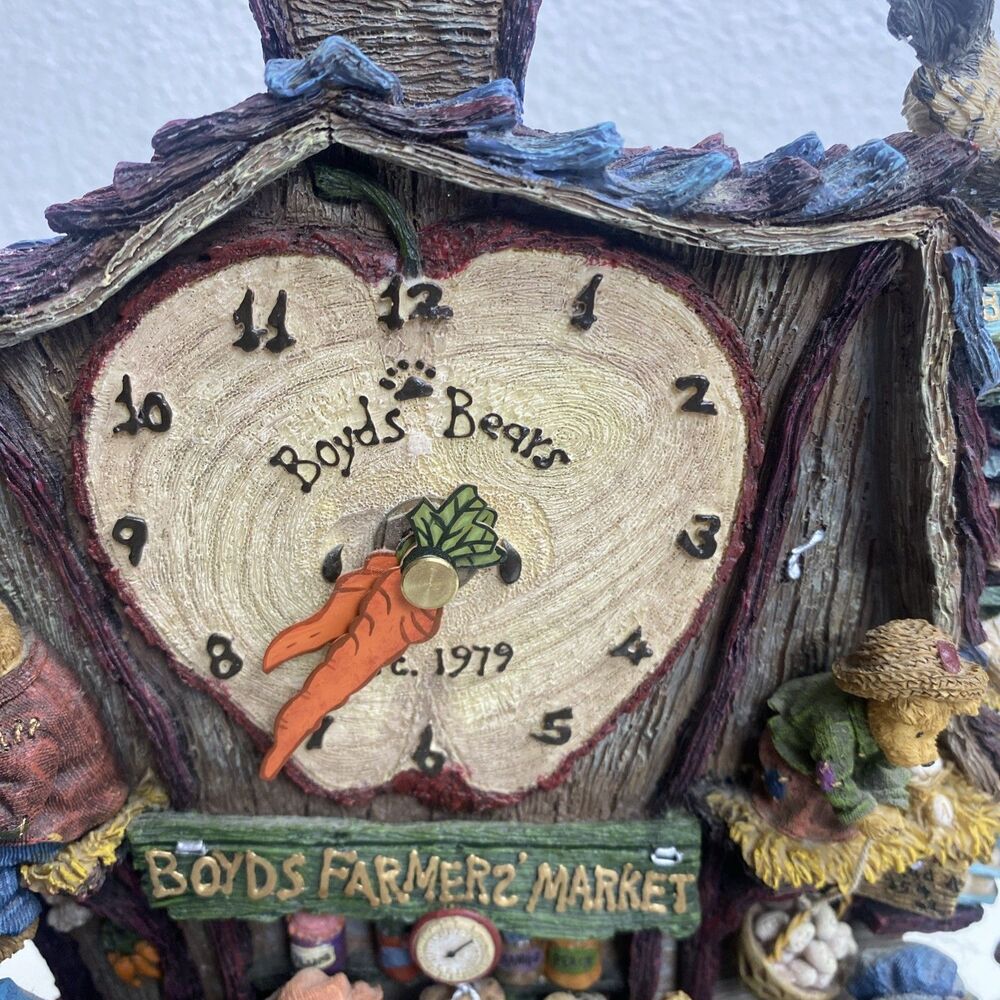Boyds Bears Danbury Mint Farmers Market Collector Clock Works - Picture 10 of 16
